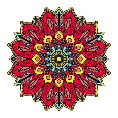Isolated mandala pattern Vintage ethnic background frame N2