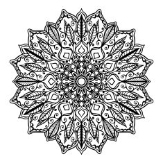 Isolated mandala pattern Vintage ethnic background frame N3
