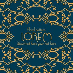 Luxury calligraphic vintage frame with beautiful pattern Elegant logo design
