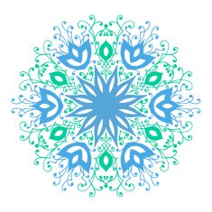 Isolated mandala pattern Vintage ethnic background frame N6
