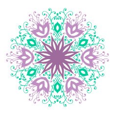 Isolated mandala pattern Vintage ethnic background frame N7