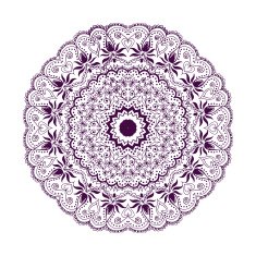 Isolated mandala pattern Vintage ethnic background frame N9