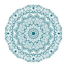 Isolated mandala pattern Vintage ethnic background frame N10