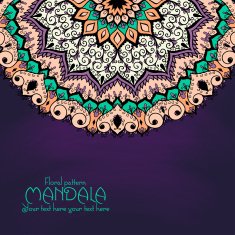 Mandala pattern design template Vintage ethnic background frame N9