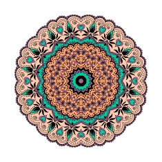 Isolated mandala pattern Vintage ethnic background frame N13