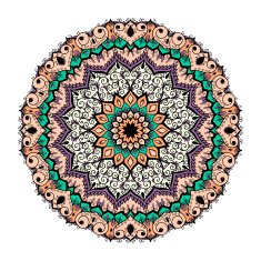 Isolated mandala pattern Vintage ethnic background frame N14
