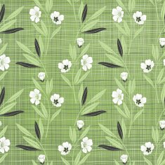 Seamless pattern with abstract flowers and leaves