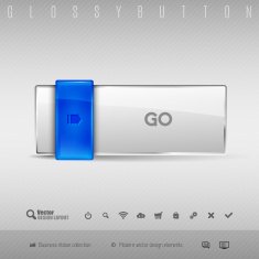 Blue and Gray Button N15