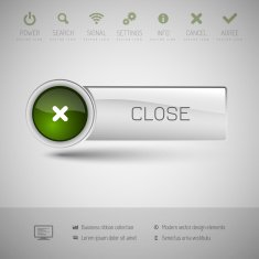 Modern plastic vector button N27