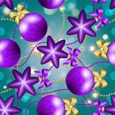 New Year pattern with ball Christmas wallpaper N2