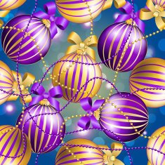 New Year pattern with ball Christmas wallpaper N8