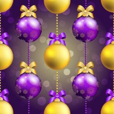 New Year pattern with ball Christmas wallpaper N10