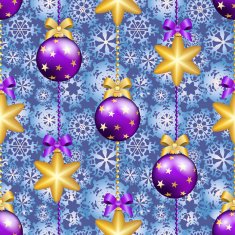 New Year pattern with ball Christmas wallpaper N12