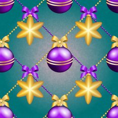 New Year pattern with ball Christmas wallpaper N17