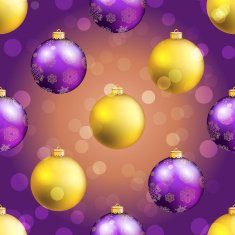New Year pattern with ball Christmas wallpaper N29