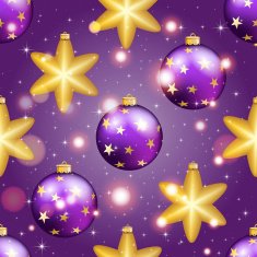 New Year pattern with ball Christmas wallpaper N36