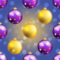 New Year pattern with ball Christmas wallpaper N40