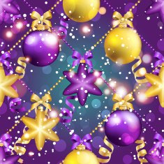 New Year pattern with ball Christmas wallpaper N43