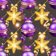 New Year pattern with ball Christmas wallpaper N51