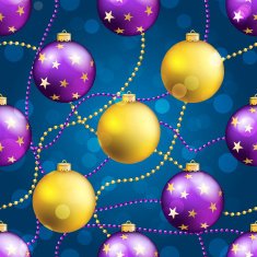 New Year pattern with ball Christmas wallpaper N53