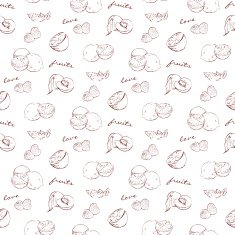 scetch pattern fruit