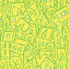 City seamless pattern with roofs N4