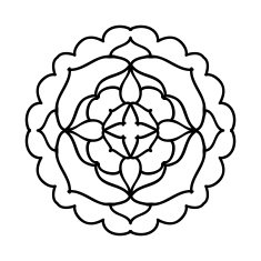 Isolated Abstract Floral pattern on white background N14