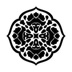 Isolated Abstract Floral pattern on white background N16