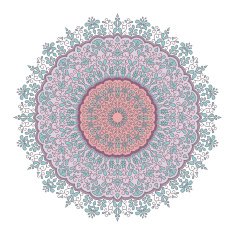 Isolated mandala pattern Vintage ethnic background frame N16
