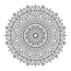 Isolated mandala pattern Vintage ethnic background frame N17
