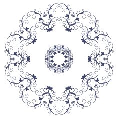 Isolated mandala pattern Vintage ethnic background frame N18