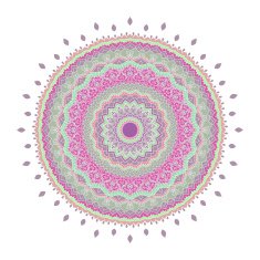 Isolated mandala pattern Vintage ethnic background frame N19