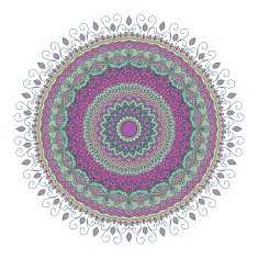 Isolated mandala pattern Vintage ethnic background frame N20
