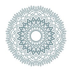 Isolated mandala pattern Vintage ethnic background frame N21