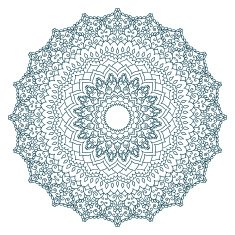 Isolated mandala pattern Vintage ethnic background frame N22