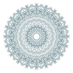 Isolated mandala pattern Vintage ethnic background frame N23