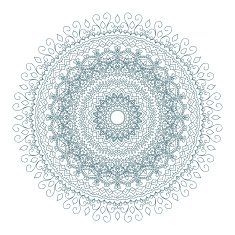 Isolated mandala pattern Vintage ethnic background frame N25