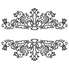 Isolated Abstract Floral pattern on white background N42