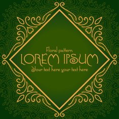 Luxury calligraphic vintage frame with beautiful pattern Elegant logo design N4