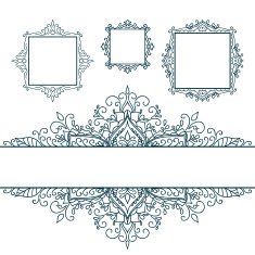 Isolated Abstract Floral pattern on white background N43