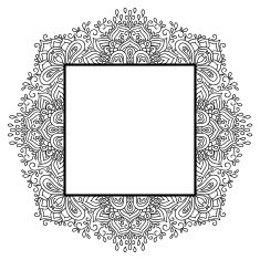 Isolated Abstract Floral pattern on white background N46