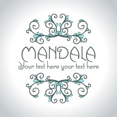 Mandala pattern design template Vintage ethnic background frame N27