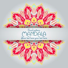 Mandala pattern design template Vintage ethnic background frame N37