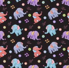 Seamless elephant kids pattern N5