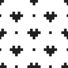 Pixel heart pattern