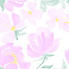 Watercolor flowers seamless pattern N18