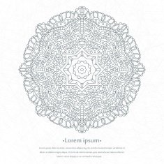Flower circular background Mandala Stylized lace ornament Indian floral