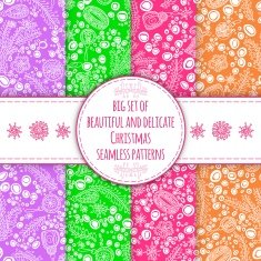 Seamless New Year's and Christmas background pattern