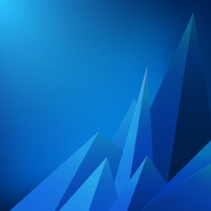 Abstract Blue mountains low polygon background vector design