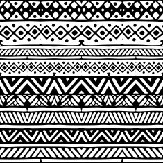 Ethnic mexican tribal stripes seamless pattern N2